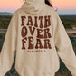 FAITH OVER FEAR Dropped Shoulder Hoodie