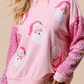 Moonlight Jade Sequined Santa Claus Christmas Sweatshirt