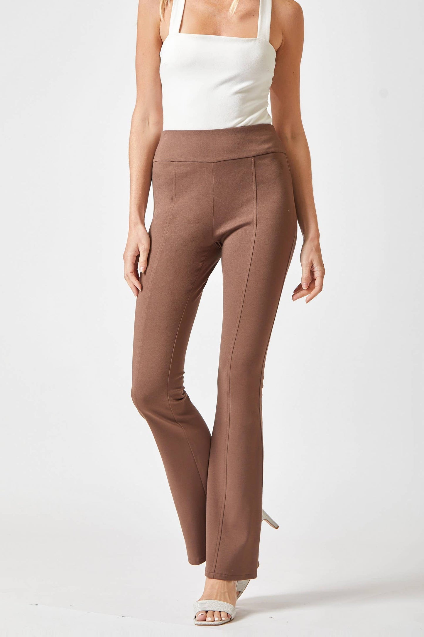 Dear Scarlett - Magic High Waisted Kick Flare Pants: VIOLET / XL
