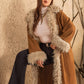 Plus Size Open Front Long Sleeve Coat