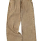 Light French Beige Acid Washed High Rise Cropped Jeans