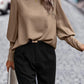 Round Neck Lantern Sleeve Blouse