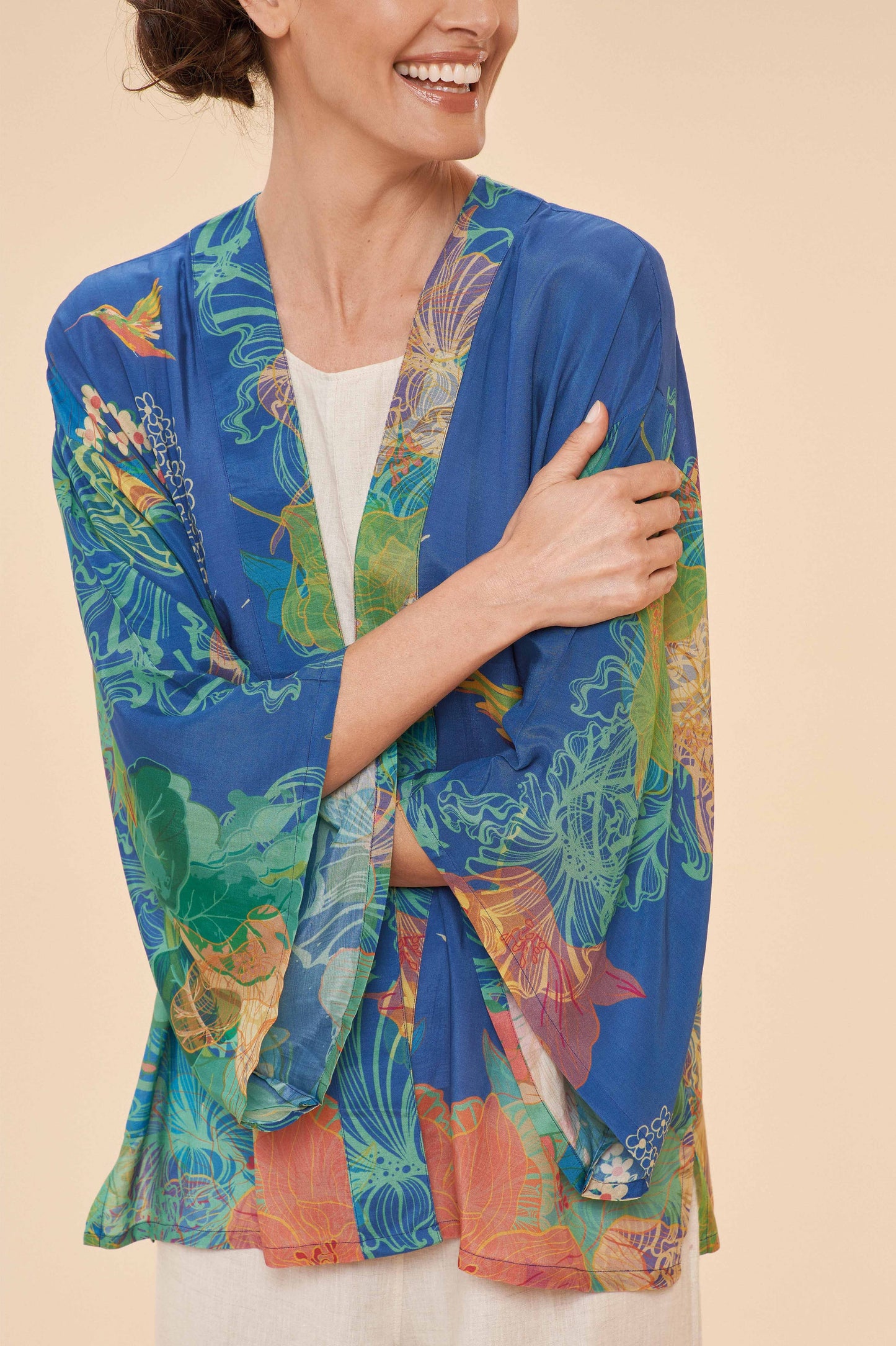 Powder Design inc - Hummingbird Kimono Jacket in Denim