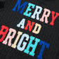 White Merry and Bright Quilted Sweatshirt