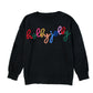 White Glitter Merry & Bright Round Neck Knit Sweater