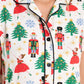 White Christmas Tree Nutcracker Shirt & Pants Pajama Set