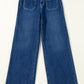 Sail Blue Wide Leg Pocketed High Waist Jeans