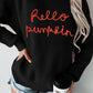 Flamingo Hello Pumpkin Graphic Sweater