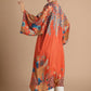 Trailing Wisteria Kimono Gown - Terracotta