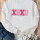 White Merry and Bright Quilted Sweatshirt