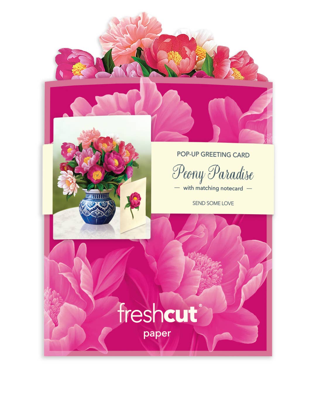 FreshCut Paper LLC - Mini Peony Paradise (10 Pop-up Greeting Cards)