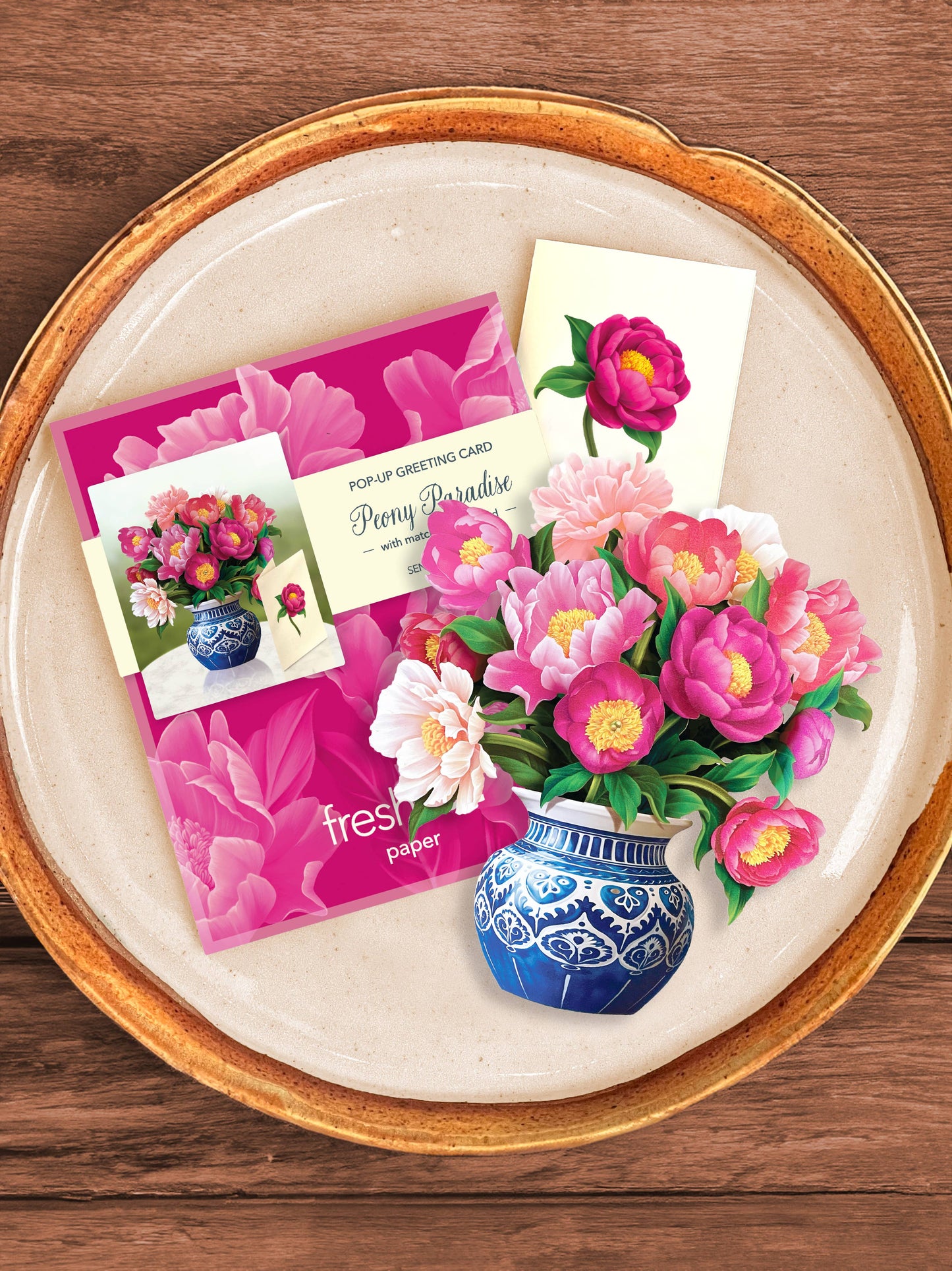 FreshCut Paper LLC - Mini Peony Paradise (10 Pop-up Greeting Cards)