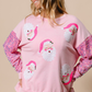 Moonlight Jade Sequined Santa Claus Christmas Sweatshirt