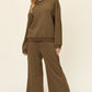 Double Take Full Size Texture Long Sleeve Top and Pants Set