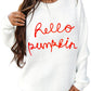 Flamingo Hello Pumpkin Graphic Sweater