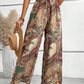 Printed Wide Leg Pants