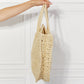 Justin Taylor Beach Date Straw Rattan Handbag in Ivory