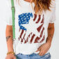 USA Flag Graphic Round Neck Tee