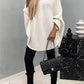 Round Neck Batwing Sleeve Sweater