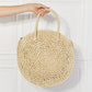 Justin Taylor Beach Date Straw Rattan Handbag in Ivory