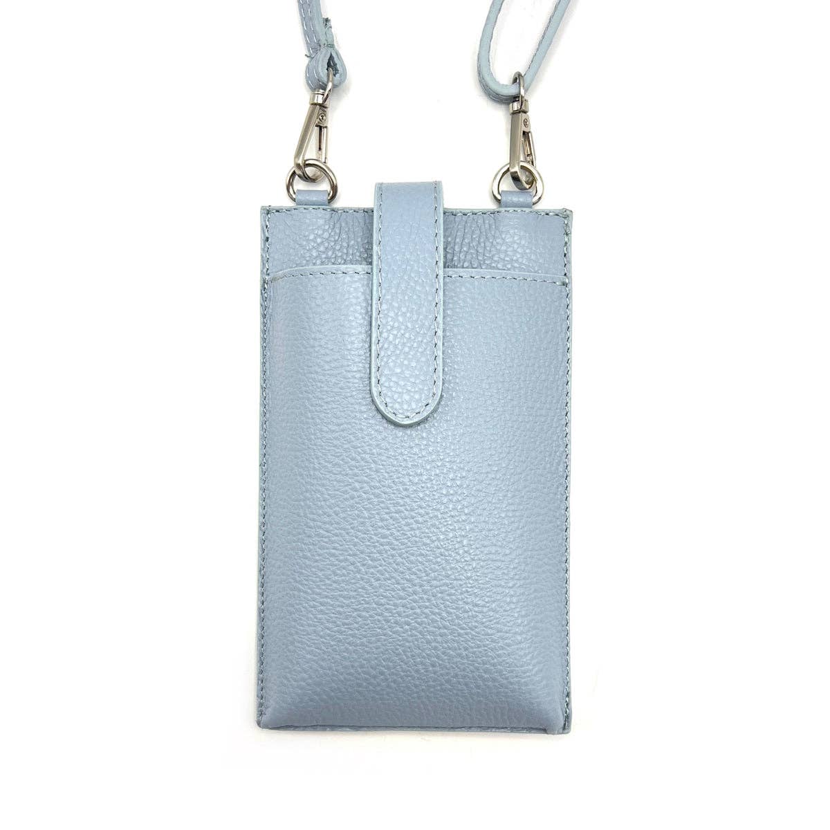 Suie Valentini srl - Summer genuine leather phone bag, Made in Italy, art. 112560: D.Orange