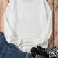 White Glitter Merry & Bright Round Neck Knit Sweater