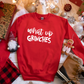 Wholehearted Motherhood and Co. - What Up Grinches Christmas Sweatshirt -  Graphic Tee: Green / Medium