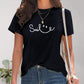 SMILE Round Neck Short Sleeve T-Shirt