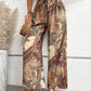 Printed Wide Leg Pants