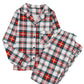 Red Christmas Plaid Long Sleeve Shirt and Pants Pajama Set