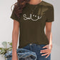 SMILE Round Neck Short Sleeve T-Shirt