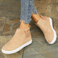 Camel High Top Slip-on Casual Sneakers