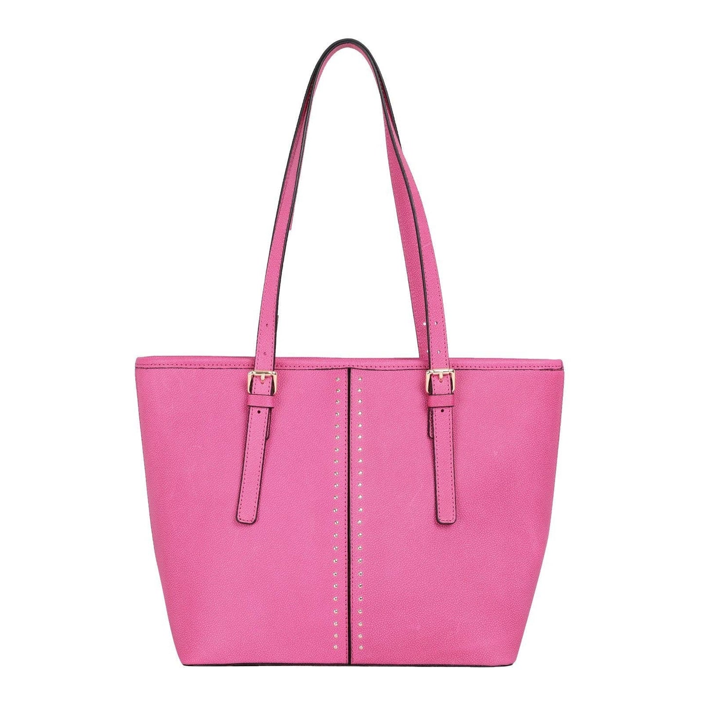 Montana West - MWRG-036 Montana West Real Leather Pink Tote: Hot Pink