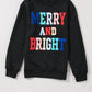 White Merry and Bright Quilted Sweatshirt