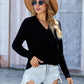 Double Take V Neck Wrap Front Knitted Top