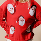 Moonlight Jade Sequined Santa Claus Christmas Sweatshirt