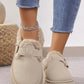 Thermal Fuzzy Buckle Platform Slippers