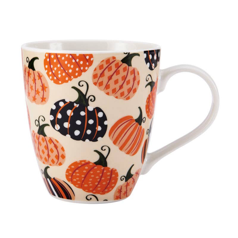 Fitz and Floyd® Mikasa® Pfaltzgraff® - Pfaltzgraff 18Oz  Mug Hw Pumpkin Prnt Open Stock: Porcelain / English