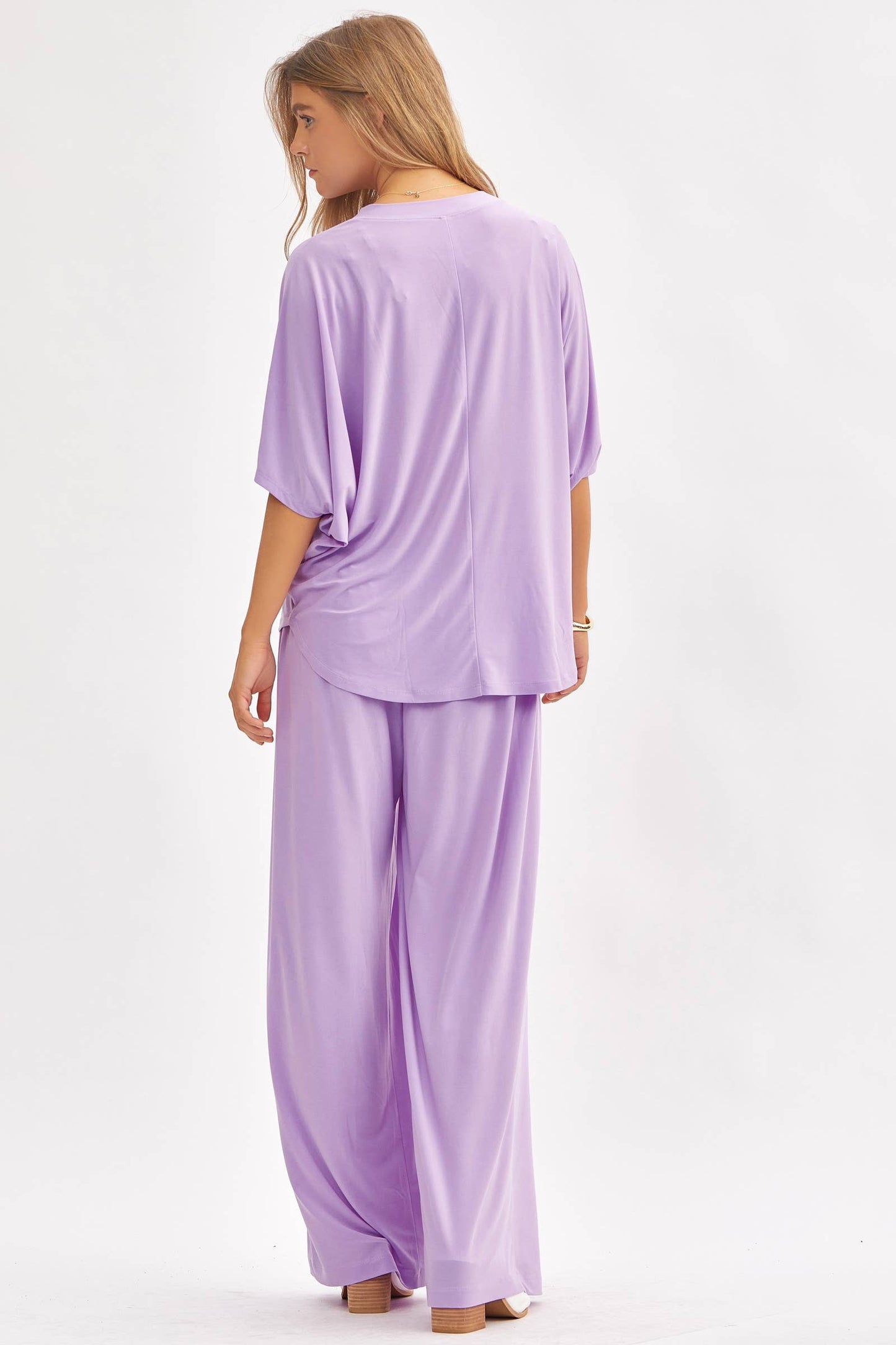 Dear Scarlett - Flowy Top + Wide Leg Set TRVSET-COASTAL: Royal Blue / L