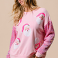 Moonlight Jade Sequined Santa Claus Christmas Sweatshirt