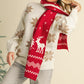 White Christmas Snowflake Pattern Tunic Sweater