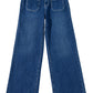 Sail Blue Wide Leg Pocketed High Waist Jeans