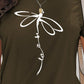 Dragonfly Graphic Round Neck Short Sleeve T-Shirt