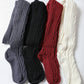 Leto Accessories - Cable Knit Socks: Gray