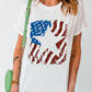 USA Flag Graphic Round Neck Tee