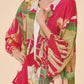 Powder Design inc - Delicate Tropical Kimono Jacket in Dark Rose