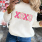 White Glitter Merry & Bright Round Neck Knit Sweater