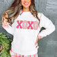 White Merry and Bright Quilted Sweatshirt