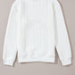 White Merry and Bright Quilted Sweatshirt