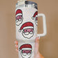 White Christmas Santa Diamond Water Cup